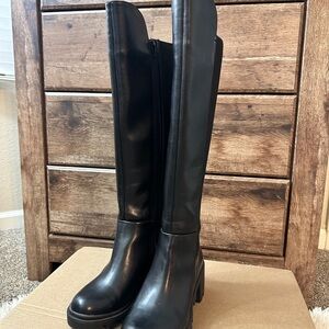 JustFab Black Over the Knee Boots